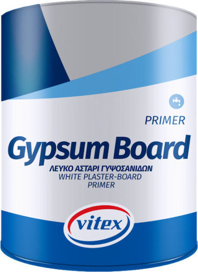 Vitex Gypsum Board Primer Amorsă acrilică solubilă în apă pentru gips-carton Alb Potrivit pentru Panouri de gips-carton 10lt