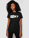 Logo Damen T-Shirt Schwarz