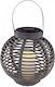 Globo Lighting Rattan Solar Light Floor Traffic light Warm White 3000K with Photocell IP44