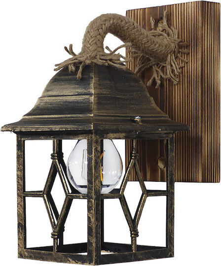 Heronia R-710ΑΡ Wall-Mounted Outdoor Lantern E27 IP23 5x20.5x15εκ.