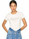 Pepe Jeans Beatrice Damen T-shirt Optic White