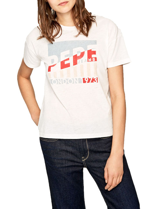 Pepe Jeans Cameo Feminin Tricou Alb optic