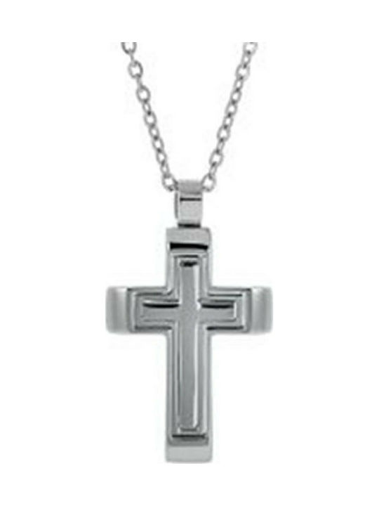 Visetti Men's Cross from Steel with Chain