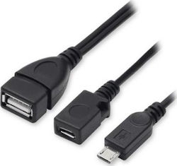 Well 16006 USB-A female σε micro USB male