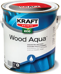 Kraft Ακρυλικό Ριπολίνη Οικολογική Νερού Wood Aqua 0.75lt Λευκό Ματ Kraft Ακρυλικό Ριπολίνη Οικολογική Νερού Wood Aqua 0.75lt Λευκό Ματ
