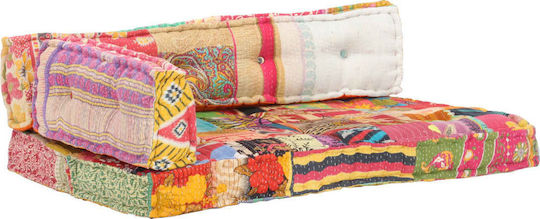 vidaXL Perna De Canapea Perne Pentru Scaune De Grădină Cu Spătar Multicolore 3 Buc 120x80 Cm