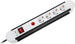 Kemot DM-3068-1.5 Πολύπριζο 4 Θέσεων με Καλώδιο 1.5m