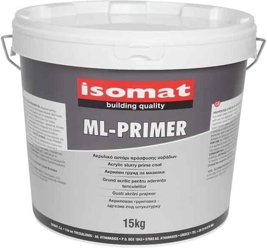 Isomat ML-Primer Primer Coloured Silicone Acrylic Silicone Acrylic Plaster Adhesion Primer Suitable for Construction Materials 15kg