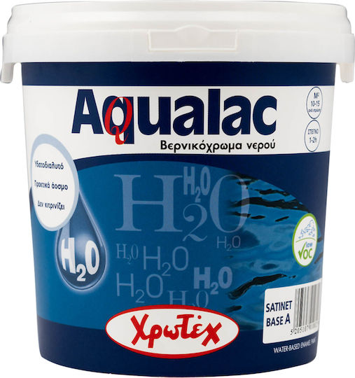 CHrotech Цвят на лака за Вода Aqualac 0.75лт Бял Блестящ