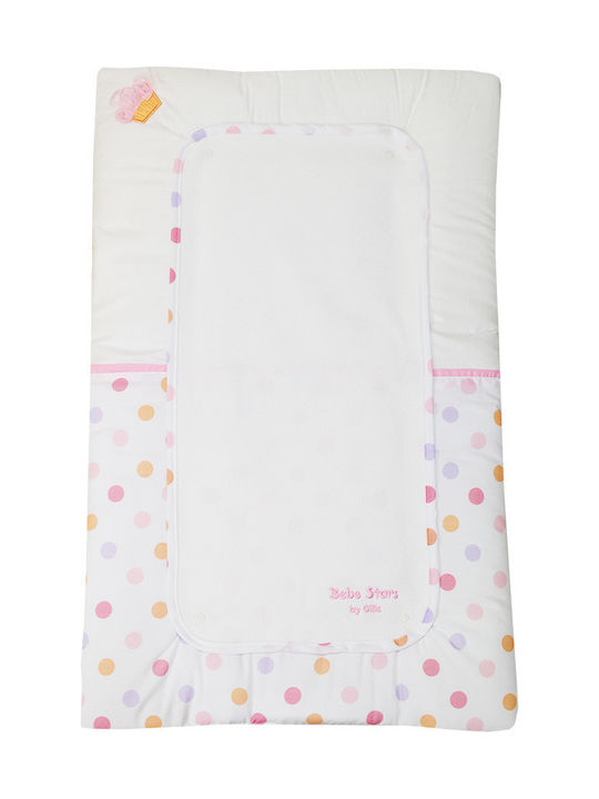 Bebe Stars Soft Changing Pad Cupcake made of Fabric White 48x80cm
