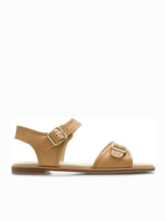 Clarks Bay Primrose Leder Flache Sandalen für D...