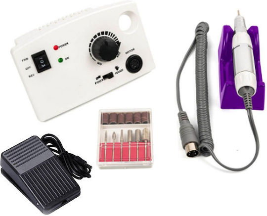 Timeless Tools Τροχός Νυχιών Ρεύματος Λευκός 20000 Στροφών με Πεντάλ