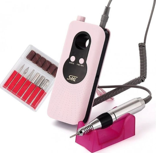SML M6 Nail Drill Battery 30W Pink with 35000 Rotations per Minute