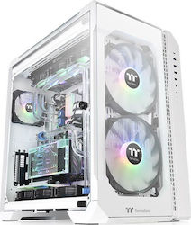 Thermaltake View 51 TG ARGB Гейминг Пълна кула Компютърна кутия със странично прозорче Snow