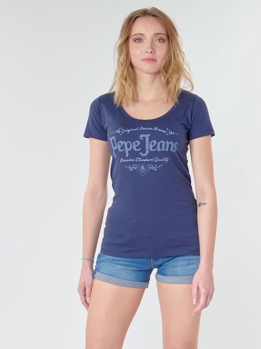Pepe Jeans Buffi Damen T-shirt Marineblau