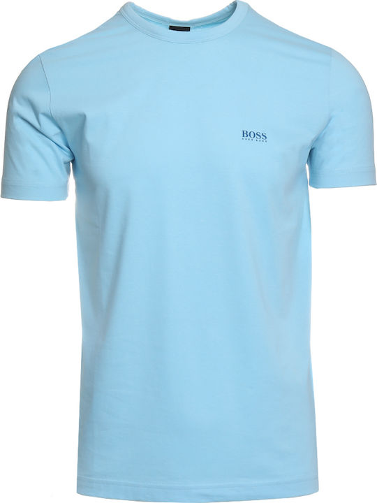 Hugo Boss Tee Ανδρικό T-shirt Γαλάζιο με Λογότυπο