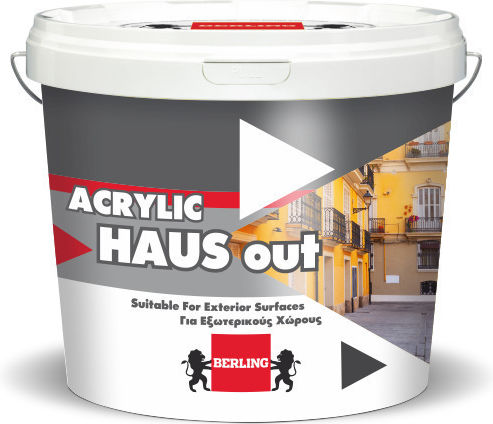 Berling Haus Out Plastic Acrilyc Paint for Exterior Use White 3lt