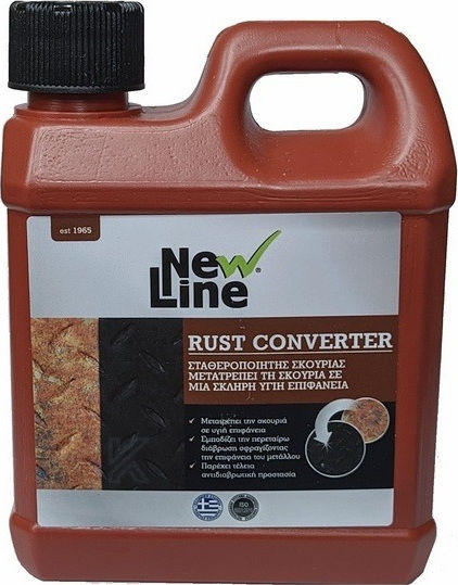 New Line Rust Converter Μεταβολέας Σκουριάς Μαύρο Σταθεροποιητής Μετατροπέας Σκουριάς 500ml 90152