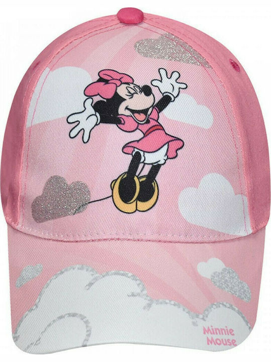 Stamion Παιδικό Καπέλο Jockey Υφασμάτινο Minnie In The Sky Ροζ