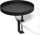 Espiel Rectangular Table Extension made of Metal in Black Color 25.5x25cm AST417 1pcs
