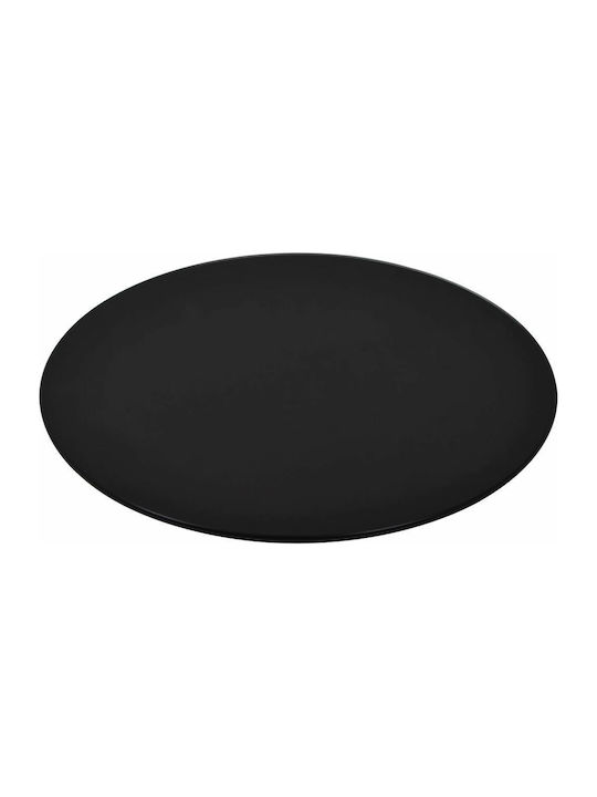 vidaXL Rotundă Suprafața mesei din Sticlă în culoarea Negru 30x30cm 244612 1buc