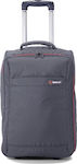 Benzi ΒΖ5565 Cabin Travel Suitcase Fabric Gray with 2 Wheels Height 51cm BZ5565