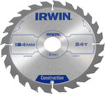 Irwin Hand-Held Construction Cutting Disc Wood Hole Diameter 184mm with 24 Teeth 1pcs