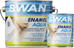 Swan Цвят на лака за Вода Aqua 0.75лт Черно Бле...