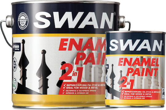 Swan Varnish Colour Solvent Enamel Paint 2in1 0.75lt Red