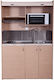 Silver ΚΣ140 Kitchenette with Right Sink Bowl 140x65x204cm Beige