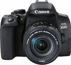 Canon DSLR Camera EOS 850D Crop Frame Kit (EF-S 18-55mm F4-5.6 IS STM) Black