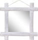 vidaXL Wall Mirror with White Wooden Frame 70x70cm 1pcs