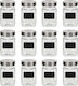 vidaXL Βάζο Γενικής Χρήσης με Καπάκι Γυάλινο 300ml 12τμχ