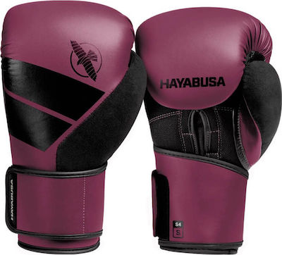 Hayabusa S4 Boxhandschuhe aus Kunstleder Rot Wein