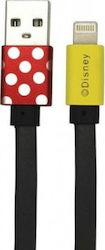 Disney Minnie Flach USB-A zu Lightning-Kabel Mehrfarbig 1m