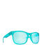 Spy Sundowner Male Sunglasses with Turquoise Horn-Rimmed Frame and Turquoise Mirror Lens