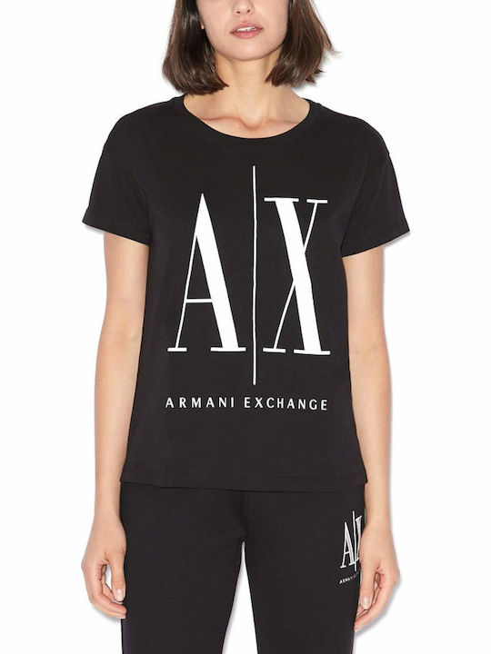 Armani Exchange Дамско Тениска Черно