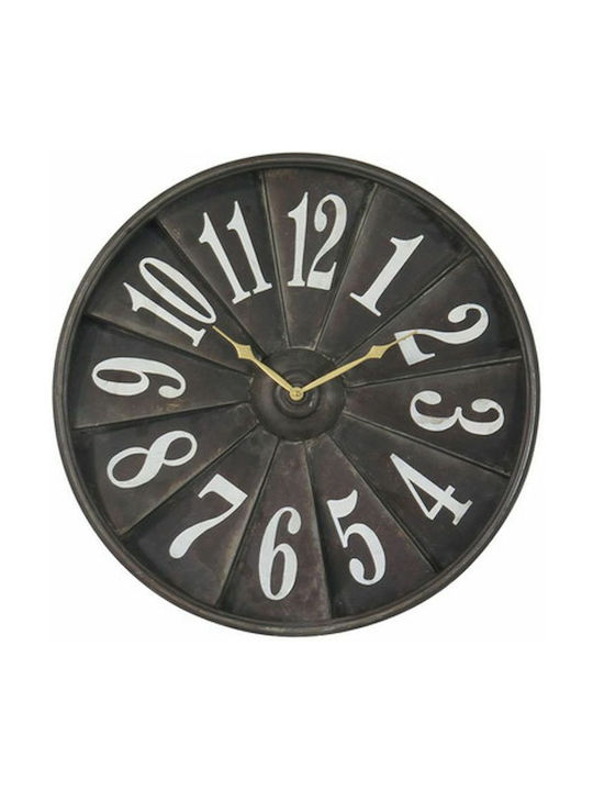 Wall Clock Metallic Black Ø60cm