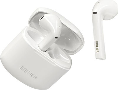 Edifier TWS200 Earbud Bluetooth Handsfree Ακουστικά με Αντοχή στον Ιδρώτα και Θήκη Φόρτισης Λευκά