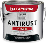 Pellachrom Antirust Αντισκωριακό Αλκυδικό Αστάρι Μετάλλων Γκρι Suitable for Metal 2.5lt