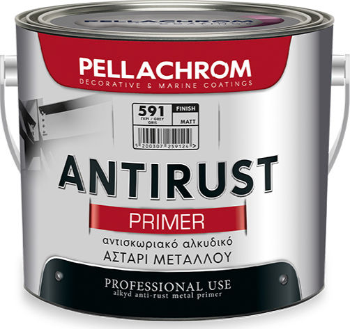 Pellachrom Antirust Primer Anti-corrosive Alkyd Metal Primer Ceramides Suitable for Metal 0.75lt