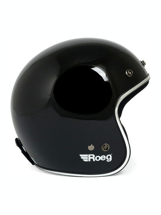 Roeg Jett Gloss Black Κράνος Μηχανής Jet ECE 22.05