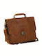 Joe Leather Men's Briefcase Tabac Brown