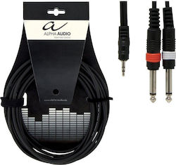 Alpha Audio Cable 2 x 6.3mm male - 3.5mm male 6m (190.130)