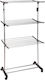 Folding Clothes Drying Rack 80x57x165 cm Folding Floor Clothes Drying Rack for Balcony Metallic with Wheels 80x57cm