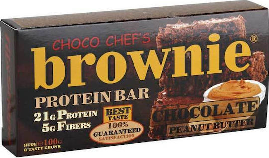 Fit & Shape Choco Chef's Brownie Baton cu 21% Proteină & Aromă Chocolate Peanut Butter 100gr