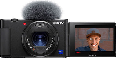 Sony ZV-1 Compact Φωτογραφική Μηχανή 20.1MP Οπτικού Ζουμ 2.7x με Οθόνη 3" και Ανάλυση Video 4K UHD Μαύρη