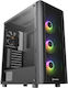 Thermaltake V250 TG ARGB Gaming Midi Tower Computer Case with Window Panel Black