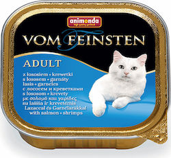 Animonda Adult Nasses Katzenfutter für Katze in Tablett mit Shrimps und Lachs 100gr