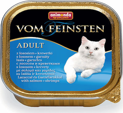 Animonda Adult Nasses Katzenfutter für Katze in Tablett mit Shrimps und Lachs 100gr